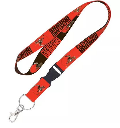 CLEVELAND BROWNS WINCRAFT REVERSIBLE LANYARD w/ DETACHABLE BUCKLE
