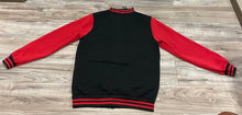 Load image into Gallery viewer, ACCESS MEN&#39;S VARSITY JACKET (BLACK/RED)