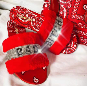 Women's "Bad B" Sandals (Red)