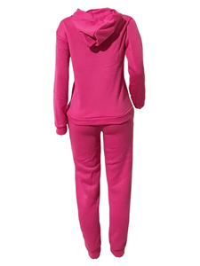 WOMEN'S 2pc PINK PRINT HOODIE & JOGGER SET (PINK) IN STORES NOW!