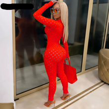 Load image into Gallery viewer, WOMEN&#39;S RED HOLLOW OUT ONE PIECE JUMPSUIT IN STORES NOW!