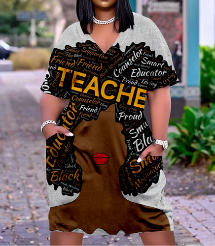 Women's Fashion African Print Dress (Teacher) IN STORES NOW!