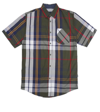Load image into Gallery viewer, V845 VENO BUTTON-DOWN PLAID SHORT SLEEVES - OLIVE