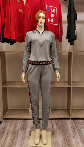 RedFox Women BLESSED 2pc Jogging Set (Grey)