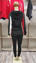 Load image into Gallery viewer, RedFox Women Tri-Color 2pc Jogging Set (Red/Black/White)