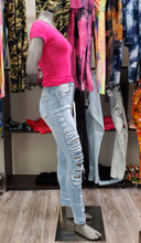 Load image into Gallery viewer, REDFOX HIGHWAIST ALL OVER RIP JEAN LT. BLUE (PA0476)