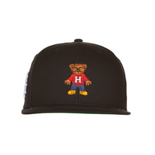 Load image into Gallery viewer, HUSTLE GANG WORKER BEAR SNAPBACK HAT (BLACK)