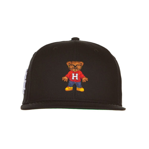 HUSTLE GANG WORKER BEAR SNAPBACK HAT (BLACK)