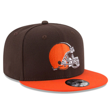 Load image into Gallery viewer, Cleveland Browns New Era Basic 9FIFTY Adjustable Snapback Hat -Brown/Orange