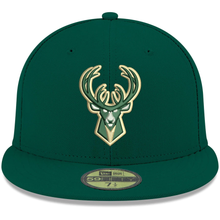 Load image into Gallery viewer, Milwaukee Bucks New Era Official Team Color 59FIFTY Fitted Hat - Green