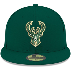 Milwaukee Bucks New Era Official Team Color 59FIFTY Fitted Hat - Green