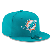 Load image into Gallery viewer, Miami Dolphins New Era Basic 9FIFTY Adjustable Snapback Hat - Aqua