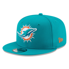 Load image into Gallery viewer, Miami Dolphins New Era Basic 9FIFTY Adjustable Snapback Hat - Aqua