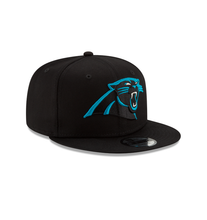 Load image into Gallery viewer, Carolina Panthers New Era 9FIFTY Adjustable Hat - Black