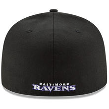 Load image into Gallery viewer, Baltimore Ravens New Era 59FIFTY Fitted Hat - Black