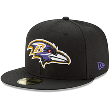 Load image into Gallery viewer, Baltimore Ravens New Era 59FIFTY Fitted Hat - Black