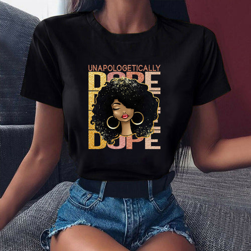 WOMEN UNAPOLOGETICALLY DOPE TEE (BLACK) In store now