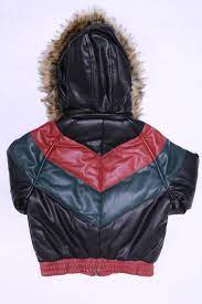 REDFOX DAKOMA PADDED BOMBER JACKET WITH FAUX FUR (BLK/RED/GRN)