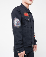 Load image into Gallery viewer, ETERNITY &quot;Chief Patchwork&quot; Denim Jacket (Black)
