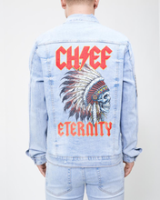 Load image into Gallery viewer, ETERNITY &quot;CHIEF&quot; DENIM JACKET (LIGHT WASH)