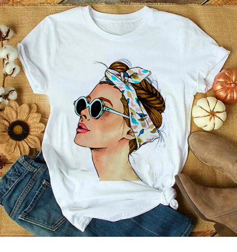 MISS SUMMER W/HEADBAND TEE (WHITE) IN STORE NOW !