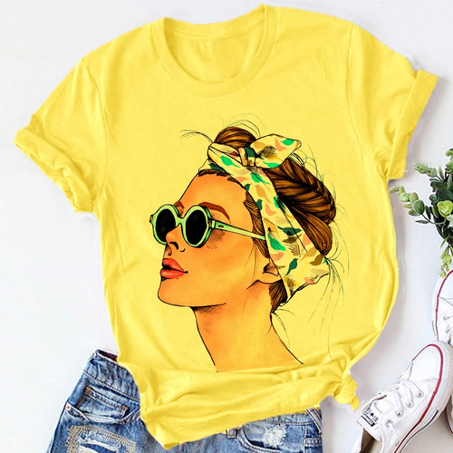 MISS SUMMER W/HEADBAND TEE (YELLOW) IN STORE NOW !