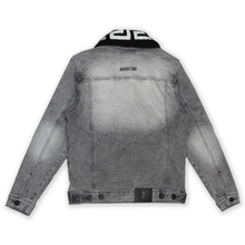 Load image into Gallery viewer, MAKOBI 1062 Denim Jacket w/ Sherpa Collar (grey)