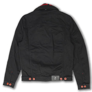 MAKOBI 1062 Denim Jacket w/ Sherpa Collar (Black)