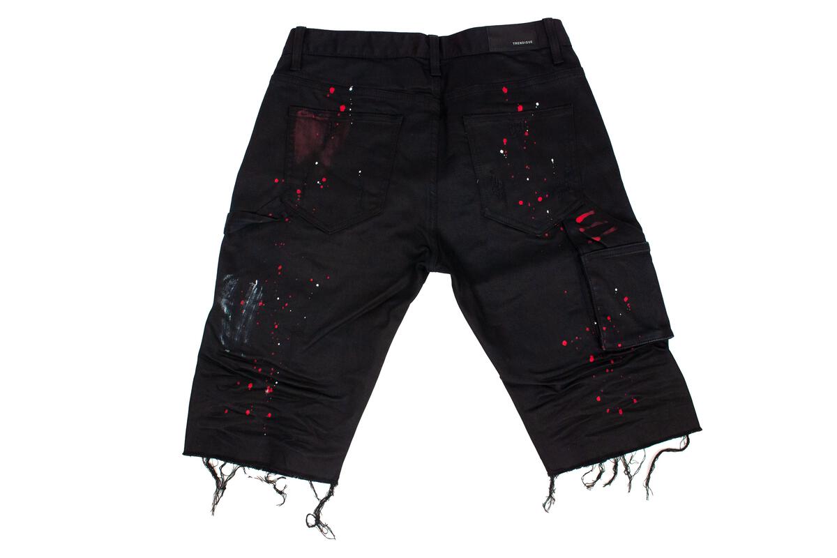 【SATIIIZ】Rotten Cutting Bermuda Denim Pants SATIIIZ】Rotten Cutting Bermuda Denim Pants (SATiiiZ/デニム
