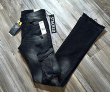 Load image into Gallery viewer, Jordan Craig Men Stacked Cargo Pocket Denim Jeans Black Shadow(JTF1264)
