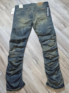 Jordan Craig Martin Stacked Ripple Effect Jeans (Dark Vintage) JTF1157