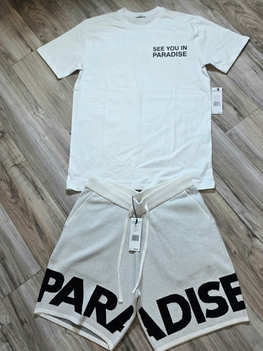 Jordan Craig Paradise T-Shirt & Paradise Knit Shorts (White)