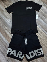 Load image into Gallery viewer, Jordan Craig Paradise T-Shirt &amp; Paradise Knit Shorts (Black)