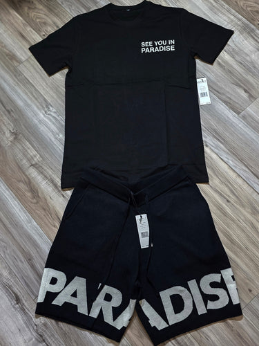 Jordan Craig Paradise T-Shirt & Paradise Knit Shorts (Black)