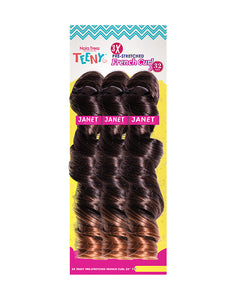 JANET COLLECTION NALA TRESS TEENY 3X PRE-STRETCHED FRENCH CURL 32"