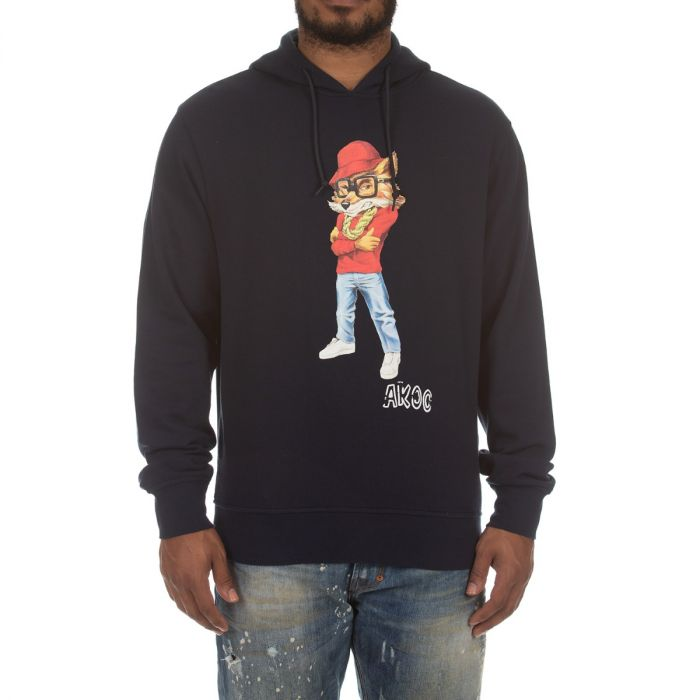 AKOO SMOOTH SLICK HOODIE (NAVY)