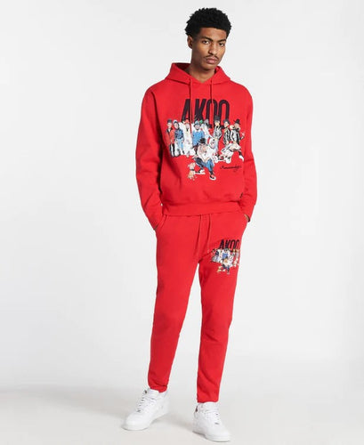 AKOO STEADY CREW JOGGER SET (RACING RED)