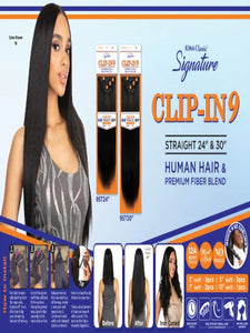 HARLEM 125 KIMA SIGNATURE 9PCS CLIP HAIR STRAIGHT 24"(9ST24)