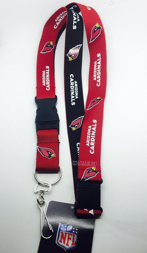 ARIZONA CARDINALS BREAK AWAY WINCRAFT LANYARD w/ DETACHABLE BUCKLE