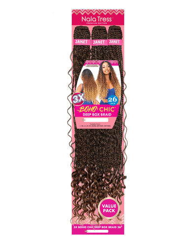JANET COLLECTION BOHO CHIC DEEP BOX BRAID 3x 