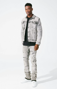 JORDAN CRAIG DESPERADO DENIM TRUCKER JACKET (BONE WHITE)