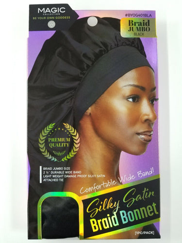 MAGIC COLLECTION SILKY SATIN BRAID BONNET