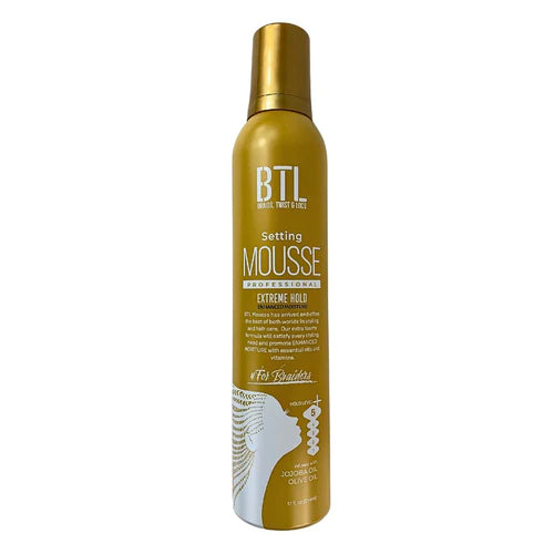 BTL Professional Extreme Hold Enhanced Moisture Setting Mousse 12 OZ(GOLD)
