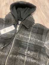 Load image into Gallery viewer, JORDAN CRAIG SYIP ZIPDOWN FLANNEL SHACKET W/ HOOD (BLACK SHADOW)