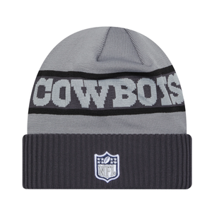 NEW ERA COWBOYS NFL SIDELINE 2023 TECH KNIT GRAY BEANIE