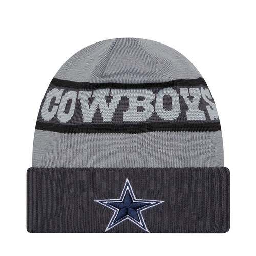 NEW ERA COWBOYS NFL SIDELINE 2023 TECH KNIT GRAY BEANIE