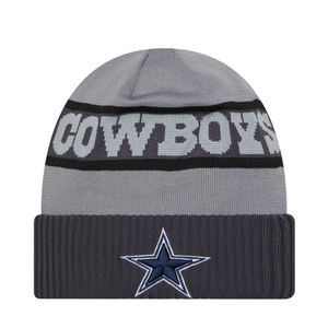 NEW ERA COWBOYS NFL SIDELINE 2023 TECH KNIT GRAY BEANIE