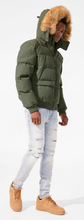 Load image into Gallery viewer, JORDAN CRAIG CROSS BAY BOMBER JACKET (ARMY GREEN)