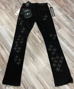 JORDAN CRAIG SYIP CROSS MARTIN STACKED JEANS (BLACK)