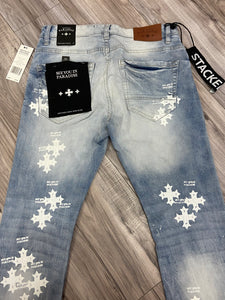 JORDAN CRAIG SYIP CROSS MARTIN STACKED JEANS (LIGHT BLUE)